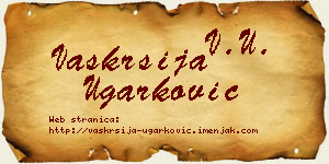Vaskrsija Ugarković vizit kartica